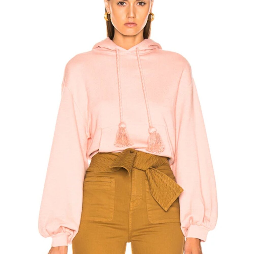 Ulla Johnson Mel Cropped Hoodie Sweatshirt